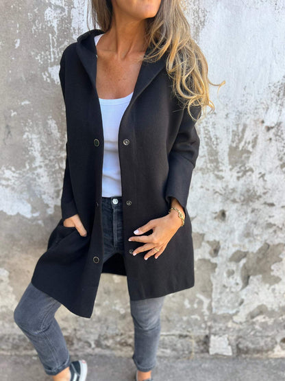 Helena™ | Casual Einreihiger Blazer mit Kapuze