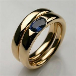 Gracie™ | Vintage Gold- und Blauen Zirkonium-Rings