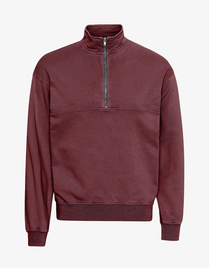 Otto™ | Staubiges Pflaumen Bio-Quarter-Zip-Pullover