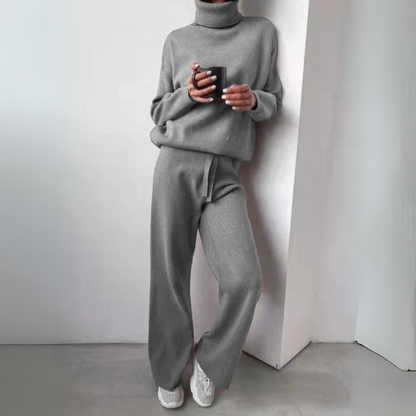 Yara - 2-teiliges Set, Pullover mit Rollkragen und lange Hose