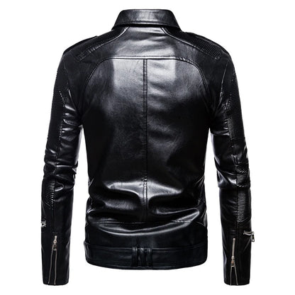 Jonah™ | Herren Slim-Fit Punk Lederjacke