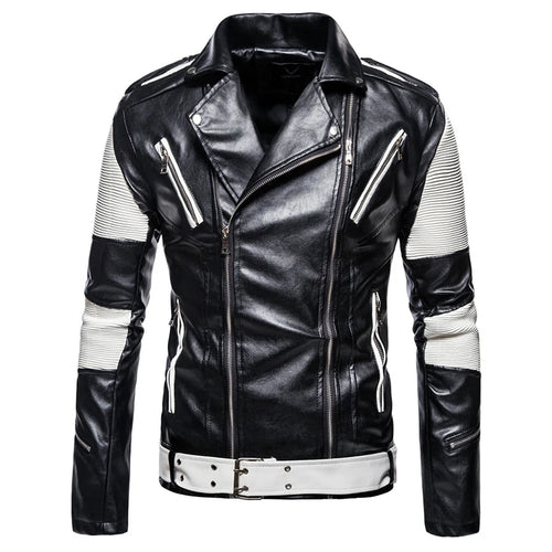 Jonah™ | Herren Slim-Fit Punk Lederjacke