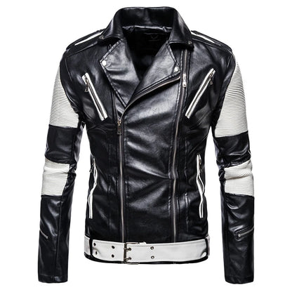 Jonah™ | Herren Slim-Fit Punk Lederjacke