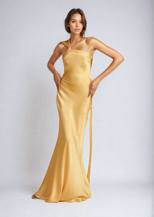 Ines™ | Elegantes Goldenes Kleid