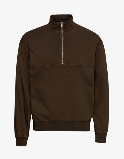 Otto™ | Kaffeebraun Bio-Quarter-Zip-Pullover