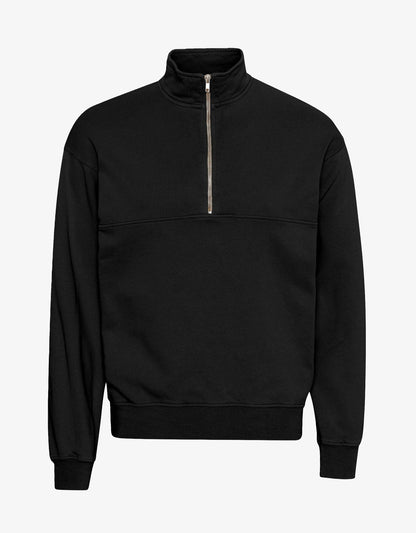 Otto™ | Tiefschwarz Bio-Quarter-Zip-Pullover