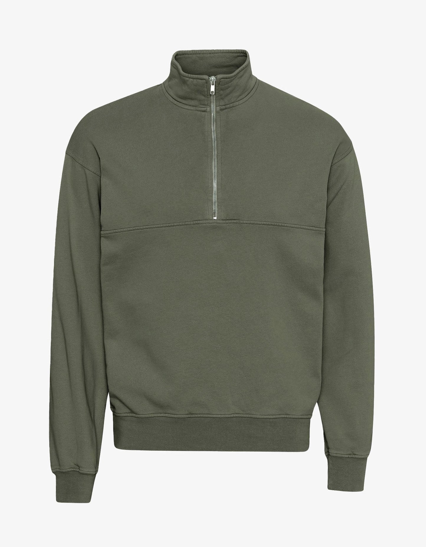 Otto™ | Staubiges Olivgrün Bio-Quarter-Zip-Pullover