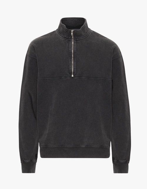 Otto™ | Verblasstes Schwarz Bio-Quarter-Zip-Pullover