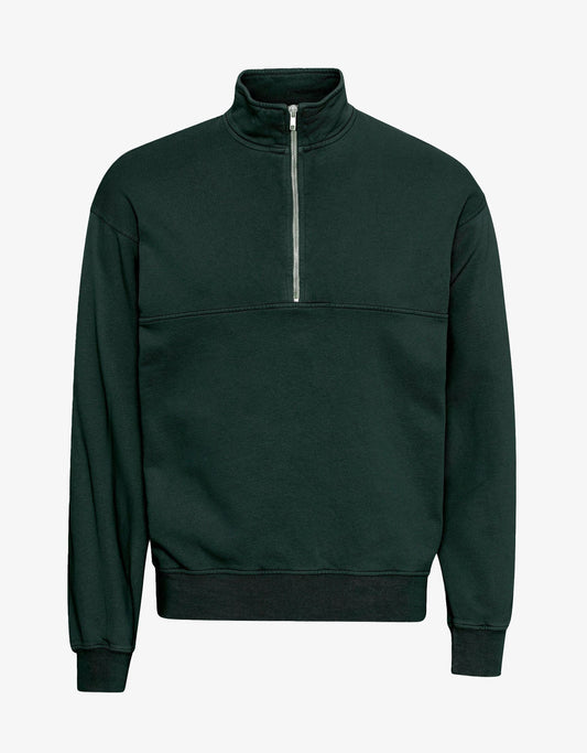 Otto™ | Jägergrün Bio-Quarter-Zip-Pullover