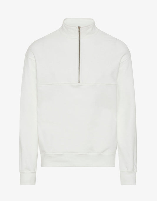 Otto™ | Optisches Weiß Bio-Quarter-Zip-Pullover