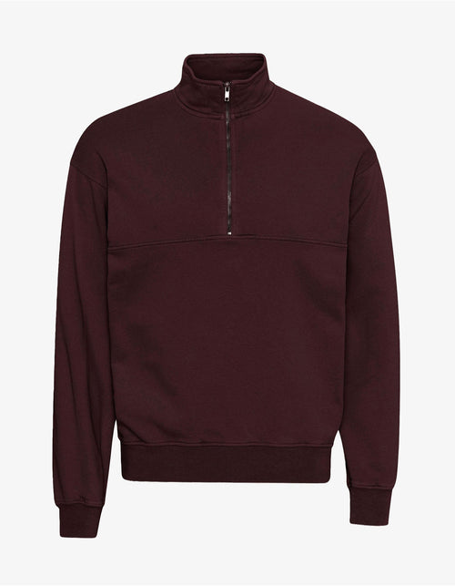 Otto™ | Ochsenblutrot Bio-Quarter-Zip-Pullover