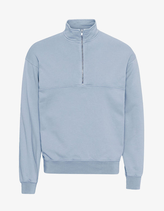 Otto™ | Puderblau Bio-Quarter-Zip-Pullover