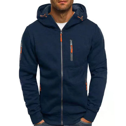 Owen™ | Einfarbiger Fleece-Kapuzenpullover mit Reißverschluss