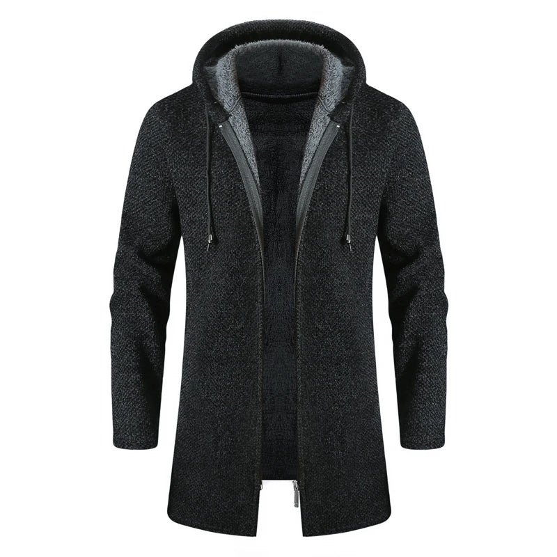 Joe™ | Herren Winter-Kapuzen-Fleece-Strickjacke