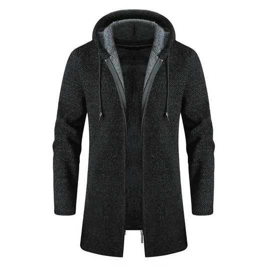 Joe™ | Herren Winter-Kapuzen-Fleece-Strickjacke