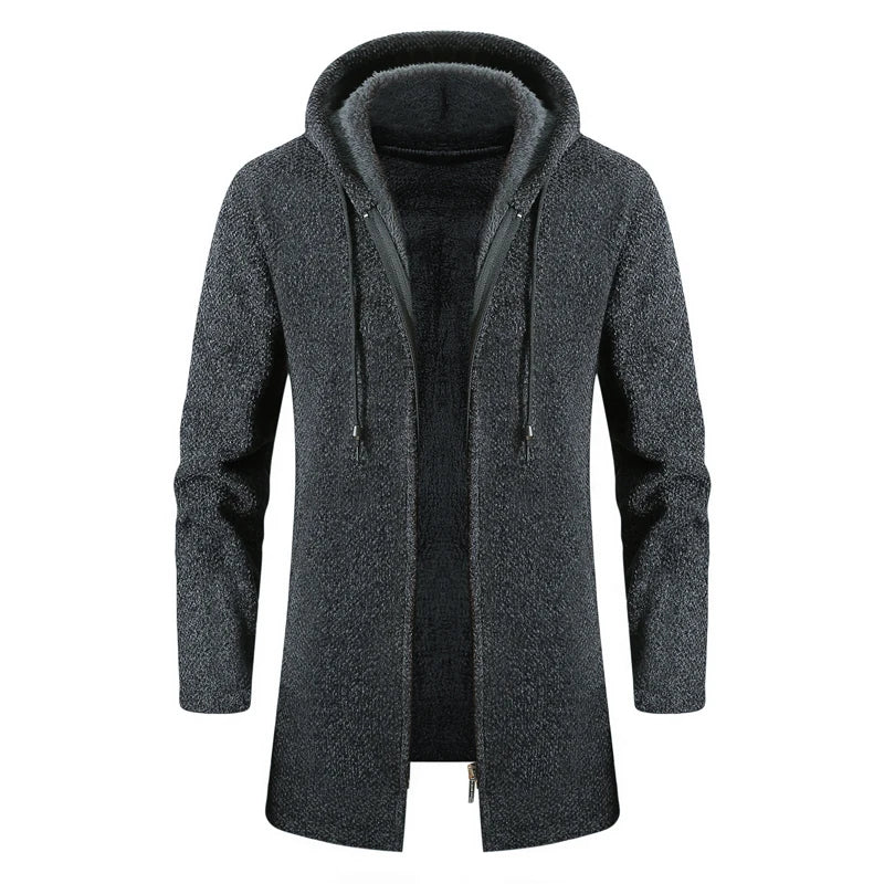 Joe™ | Herren Winter-Kapuzen-Fleece-Strickjacke