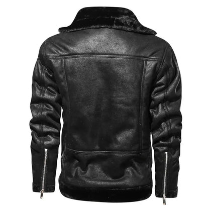 Adrian™ | Warmes Vintage-Leder-Motorradjacke