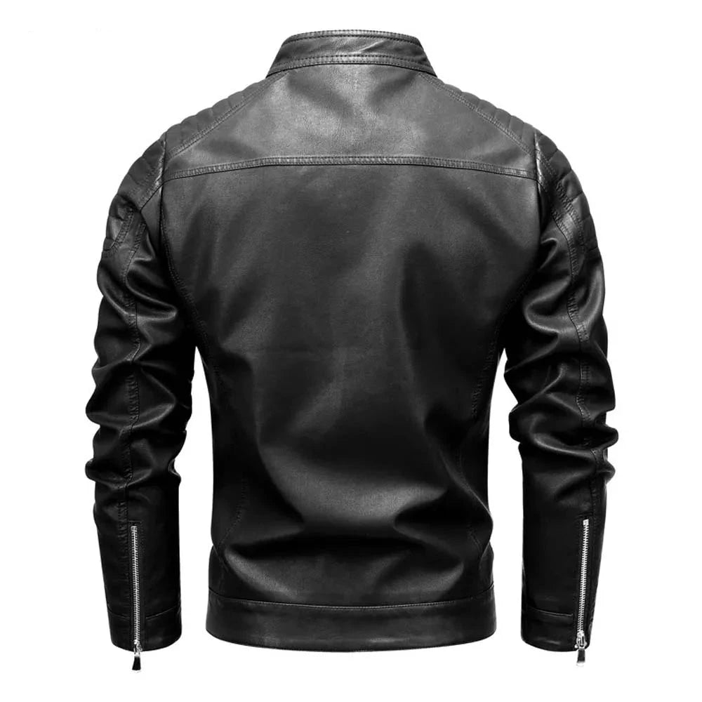 Jakob™ | Herren Retro Kunstlederjacke