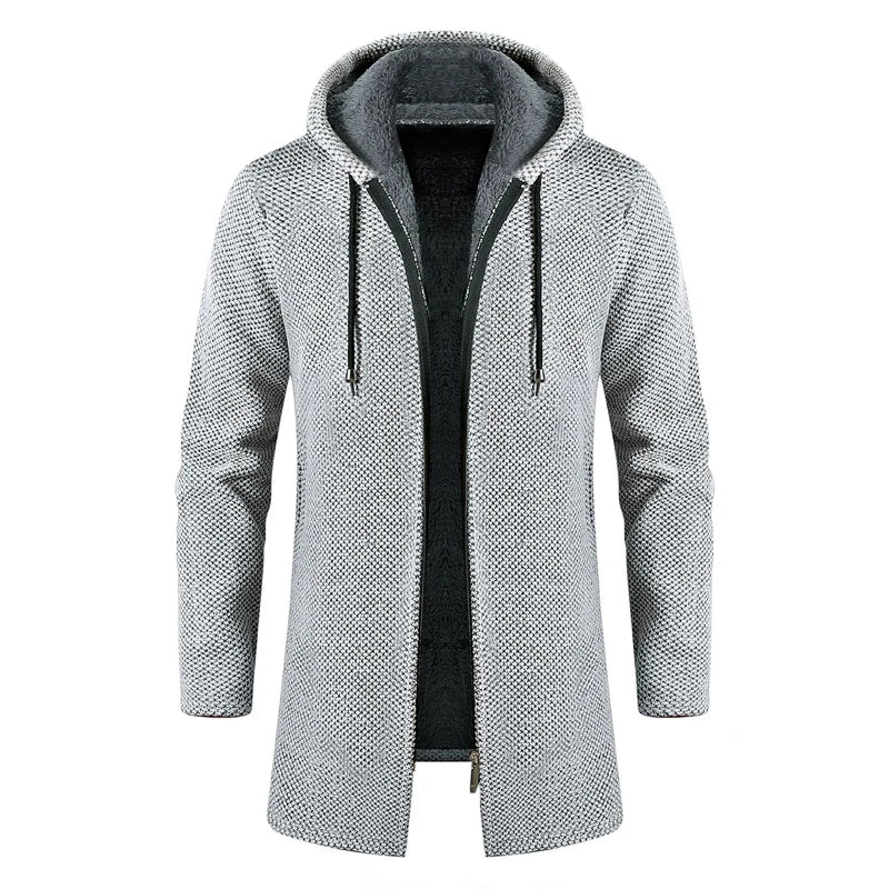 Joe™ | Herren Winter-Kapuzen-Fleece-Strickjacke