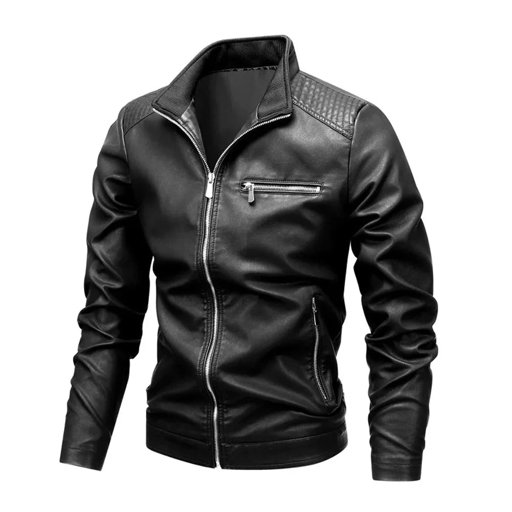 Jakob™ | Herren Retro Kunstlederjacke