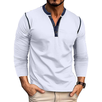 Harrison™ | Vintage Langarm-Henley-T-Shirt