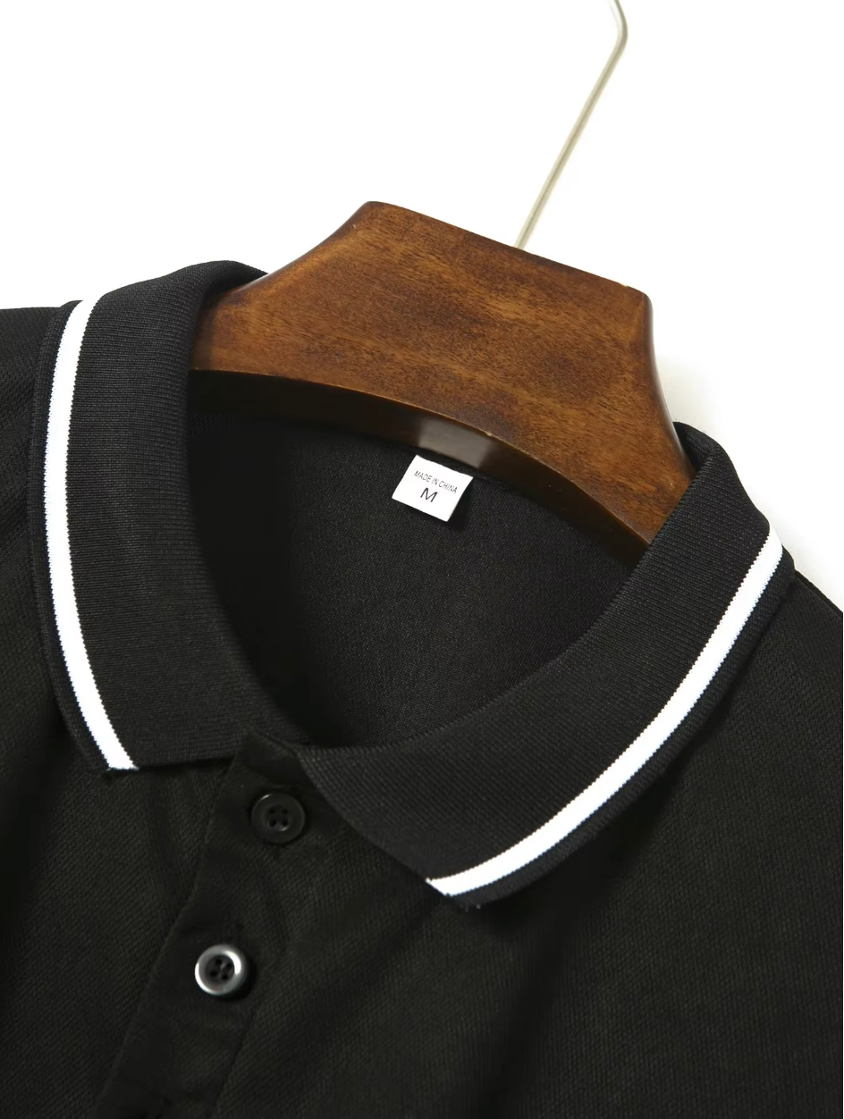 Preston™ | Kurzarm-Poloshirt mit einfarbigen Knöpfen und geripptem Kragen