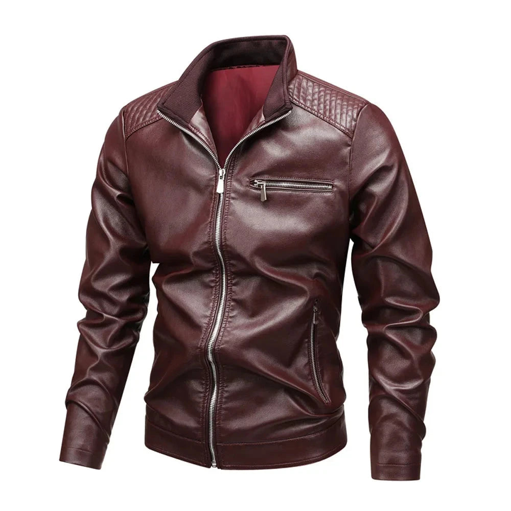 Jakob™ | Herren Retro Kunstlederjacke