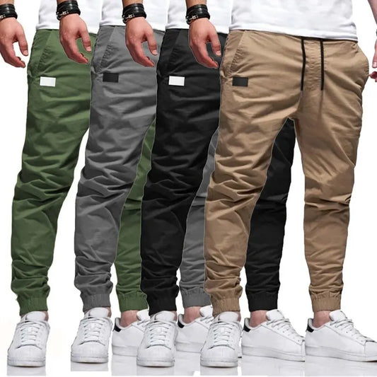 Carson™ | Einfarbige Twill-Jogginghose mit Kordelzug und elastischen Schrägtaschen