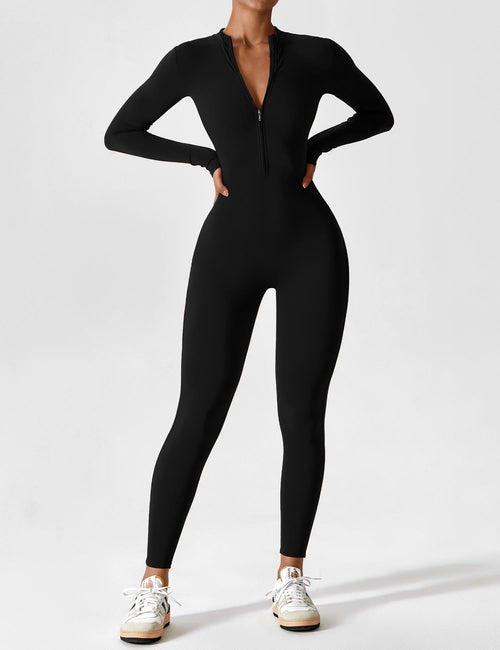 Mia™ | Langarm/Kurzarm Reißverschluss Jumpsuit