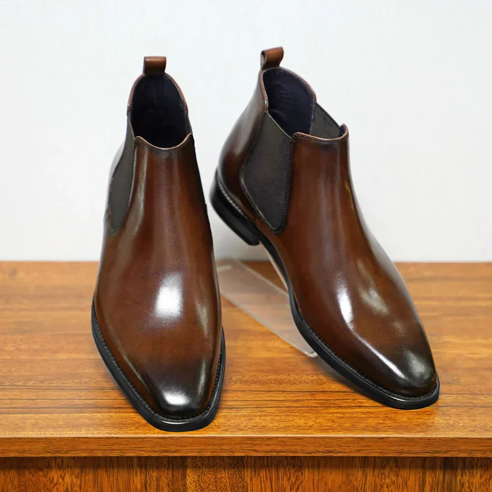 Christopher™ | Verfeinerte Leder Chelsea Boots