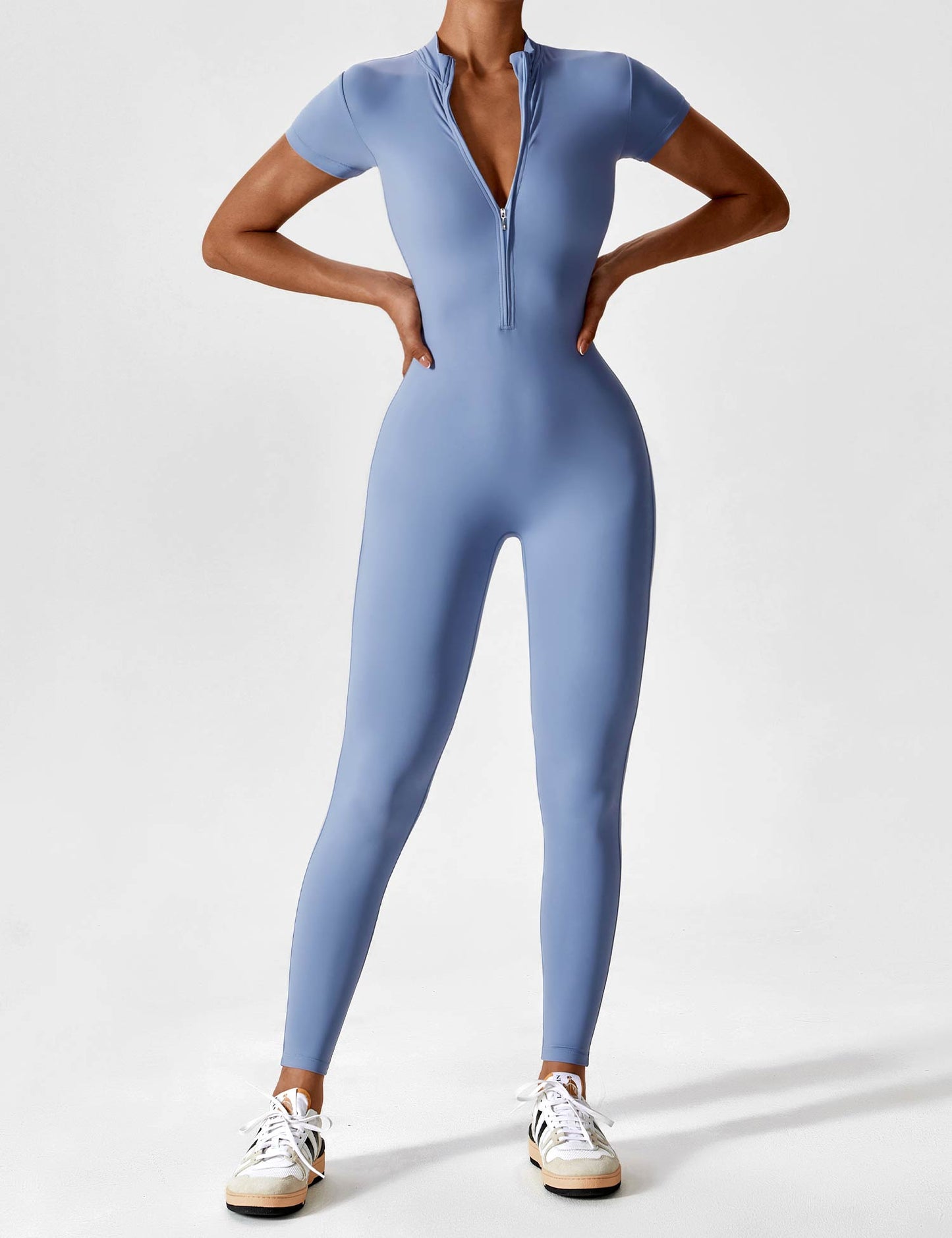 Mia™ | Langarm/Kurzarm Reißverschluss Jumpsuit