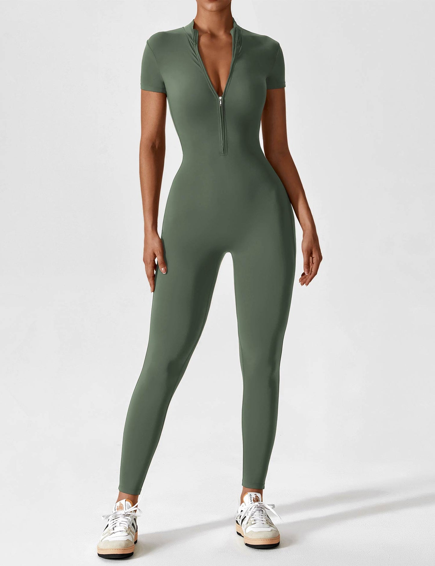 Mia™ | Langarm/Kurzarm Reißverschluss Jumpsuit