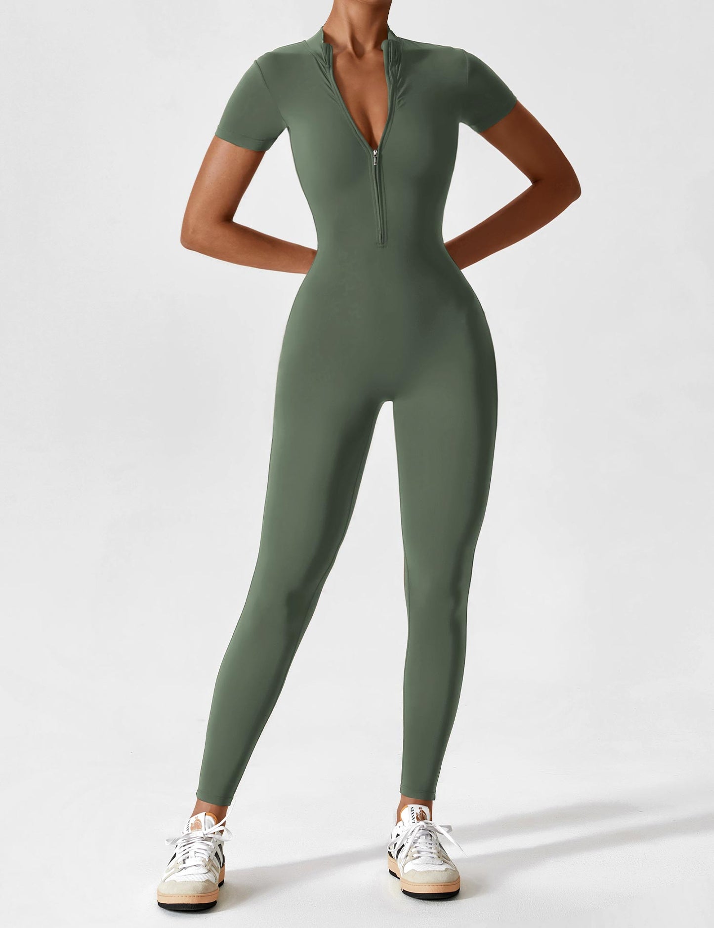 Mia™ | Langarm/Kurzarm Reißverschluss Jumpsuit