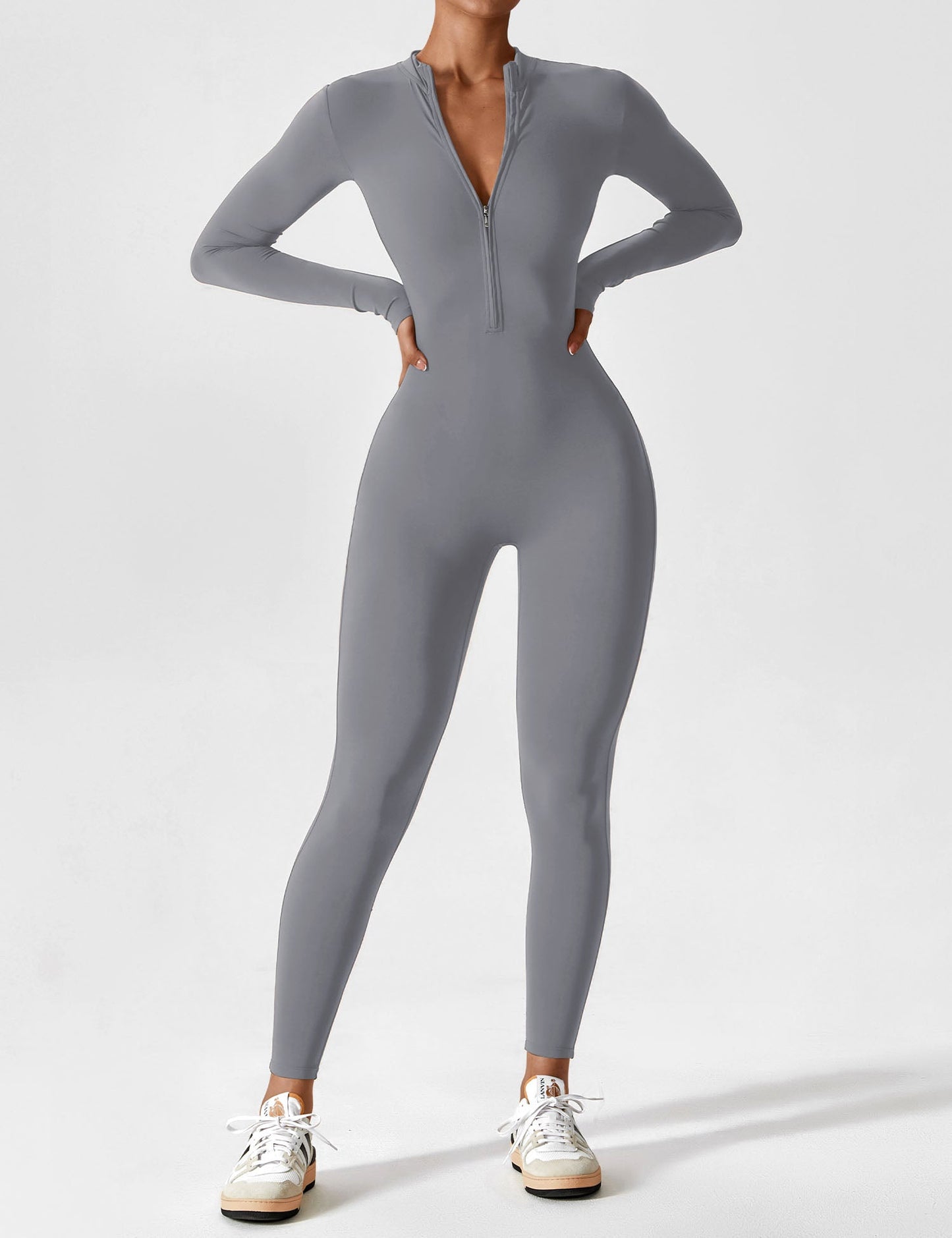 Mia™ | Langarm/Kurzarm Reißverschluss Jumpsuit