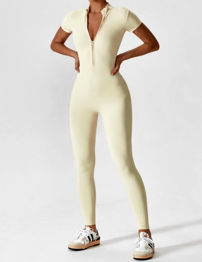 Mia™ | Langarm/Kurzarm Reißverschluss Jumpsuit