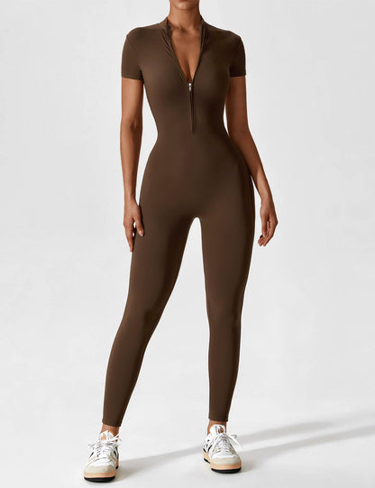 Mia™ | Langarm/Kurzarm Reißverschluss Jumpsuit