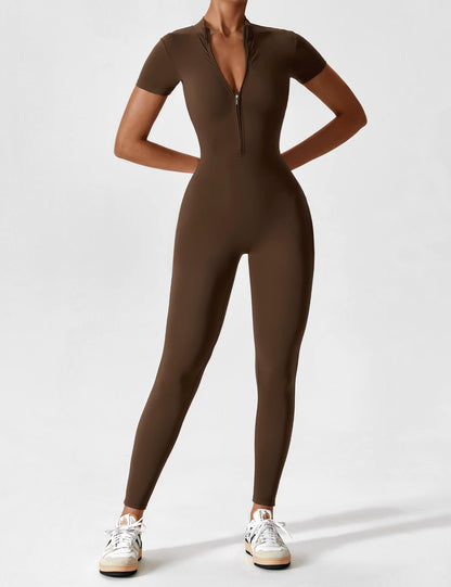 Mia™ | Langarm/Kurzarm Reißverschluss Jumpsuit